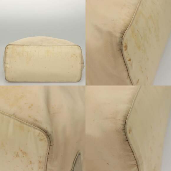 PRADA Hand Bag Nylon Beige Silver - Picture 10 of 12